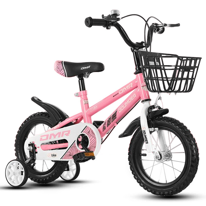 Multiple Colors Adjustable Seat Children's Bicycle 12 14 16 18 Inch Kids Cycle Bike With Training Wheels & Basket