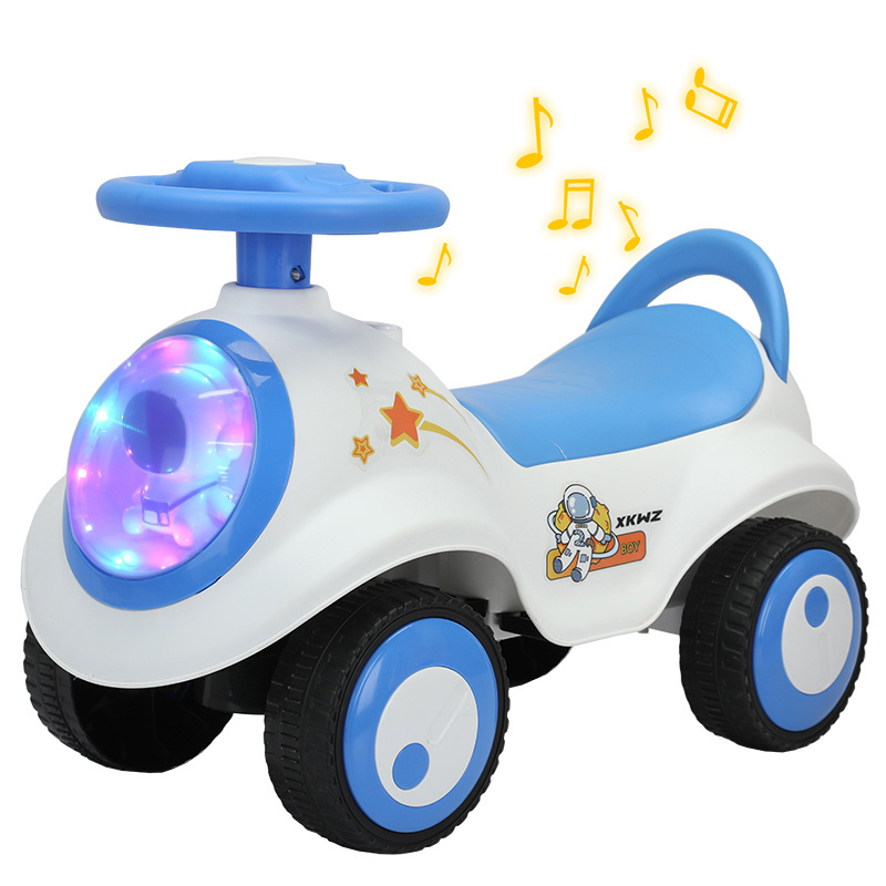 New Model Plastic Automatic Ride-On Car Toy for Kids Aged 2 to 4 Years 4 Wheels Swing & Slide with No-Pedals for Boys & Girls