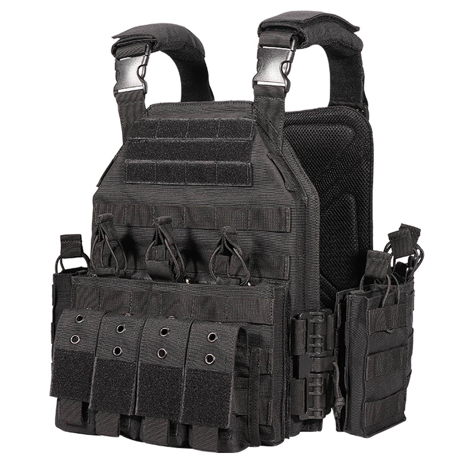 Black camouflage vest 1000D  High quality outdoor training vest Waterproof and comfortable tactical vest