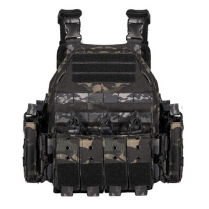 Black camouflage vest 1000D  High quality outdoor training vest Waterproof and comfortable tactical vest