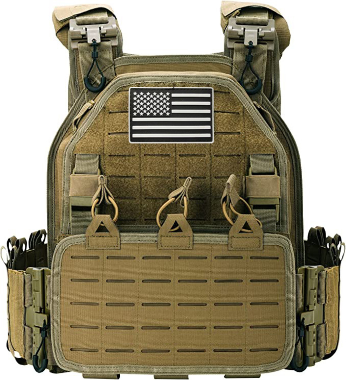 LOOPOD Laser cut tactical vests, molle plate carrier quick release vest outdoor cs paintball protection vests