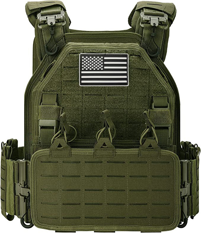 LOOPOD Laser cut tactical vests, molle plate carrier quick release vest outdoor cs paintball protection vests