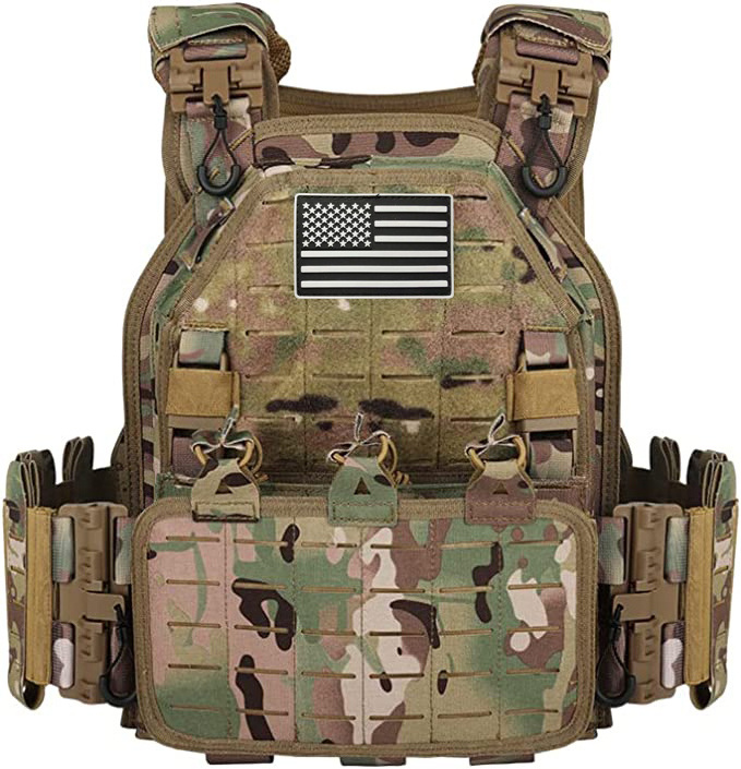 LOOPOD Laser cut tactical vests, molle plate carrier quick release vest outdoor cs paintball protection vests