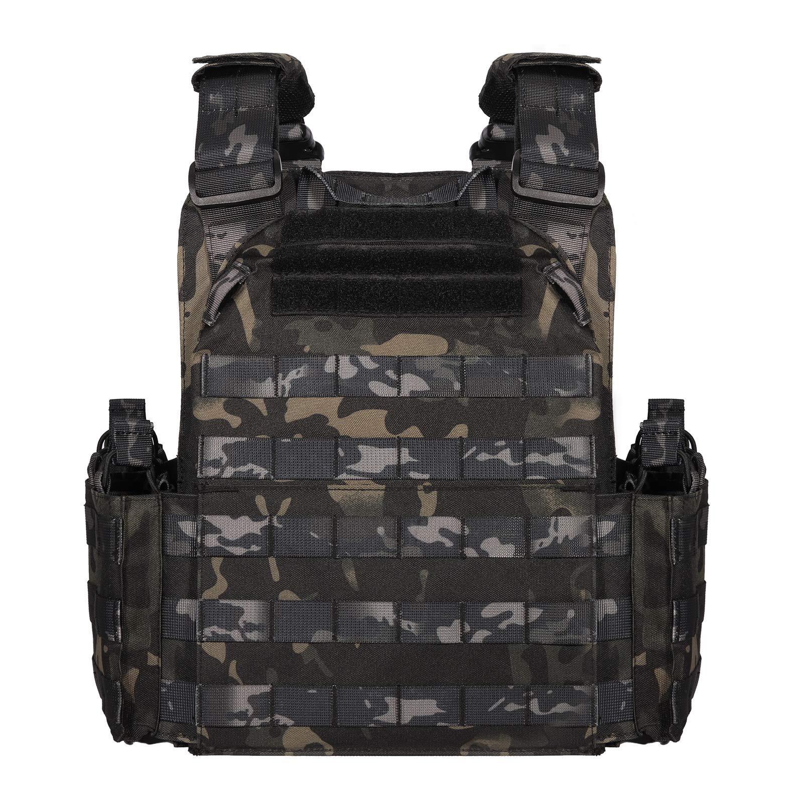 Black camouflage vest 1000D  High quality outdoor training vest Waterproof and comfortable tactical vest