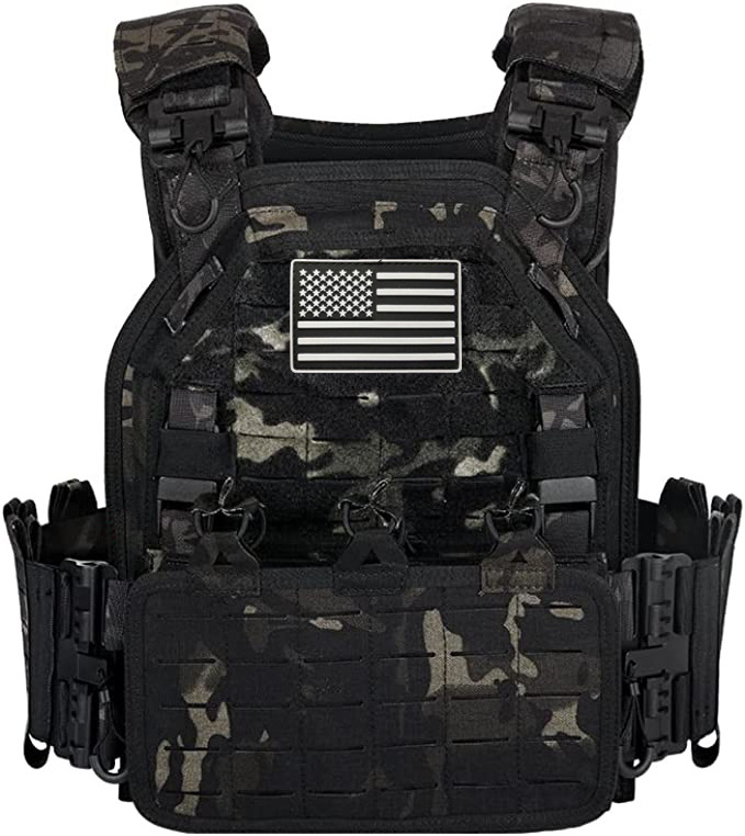 LOOPOD Laser cut tactical vests, molle plate carrier quick release vest outdoor cs paintball protection vests