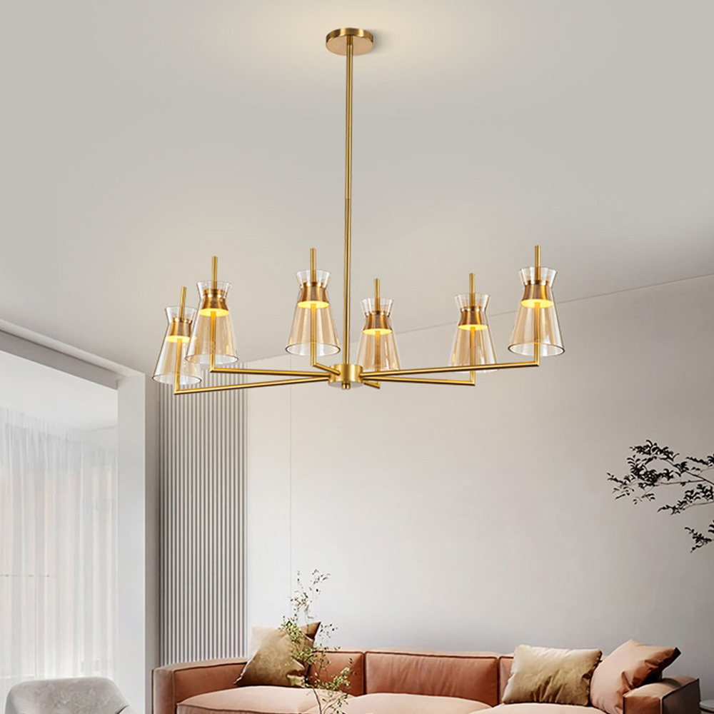 Rustic Bedroom Dining Room Pendant Light Fixtures Lighting Chandeliers Luxury Gold Led Modern Glass Chandeliers