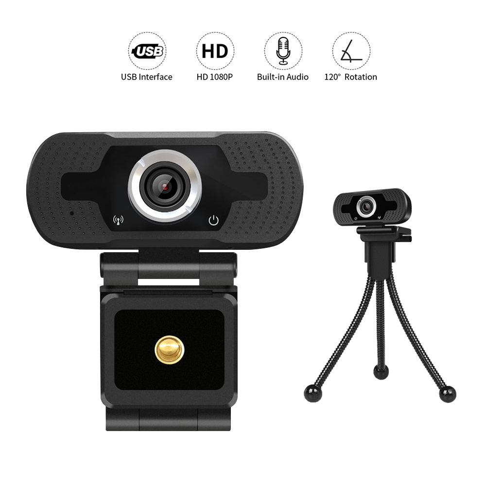 Hot Seller Loosafe HD Black CMOS USB camera 480P,1080P,5MP Webcam with tripod stand