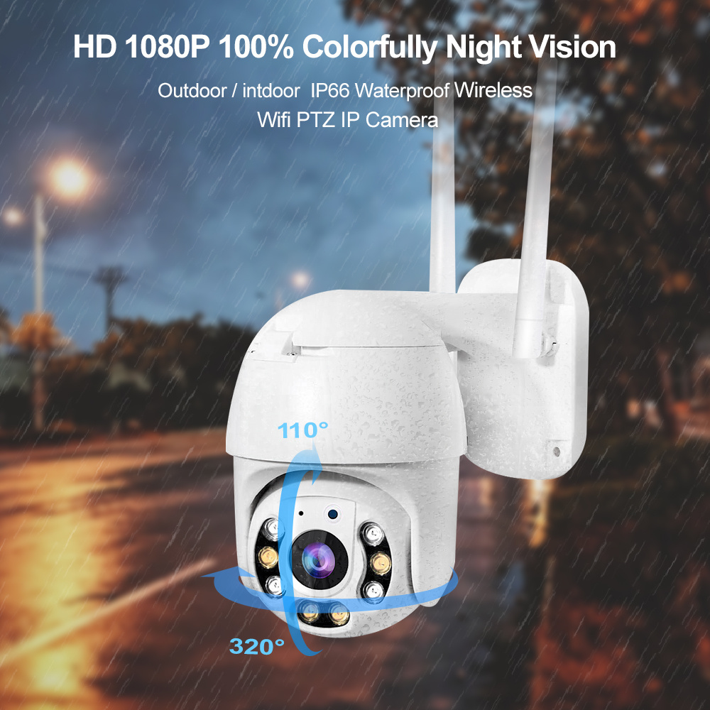 High Quality 2MP Selling Wireless IP Two Antennal Security Camera HD 1080P PTZ Security ip  Outdoor Waterproof Dome CCTV Camera