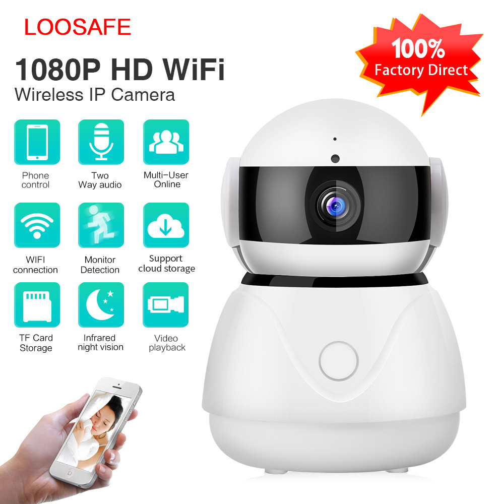 Loosafe 1080P IP Camera WIFI 2.0MP CCTV Video Surveillance P2P Home Security cloud/TF card storage Baby Monitor Wireless Camera