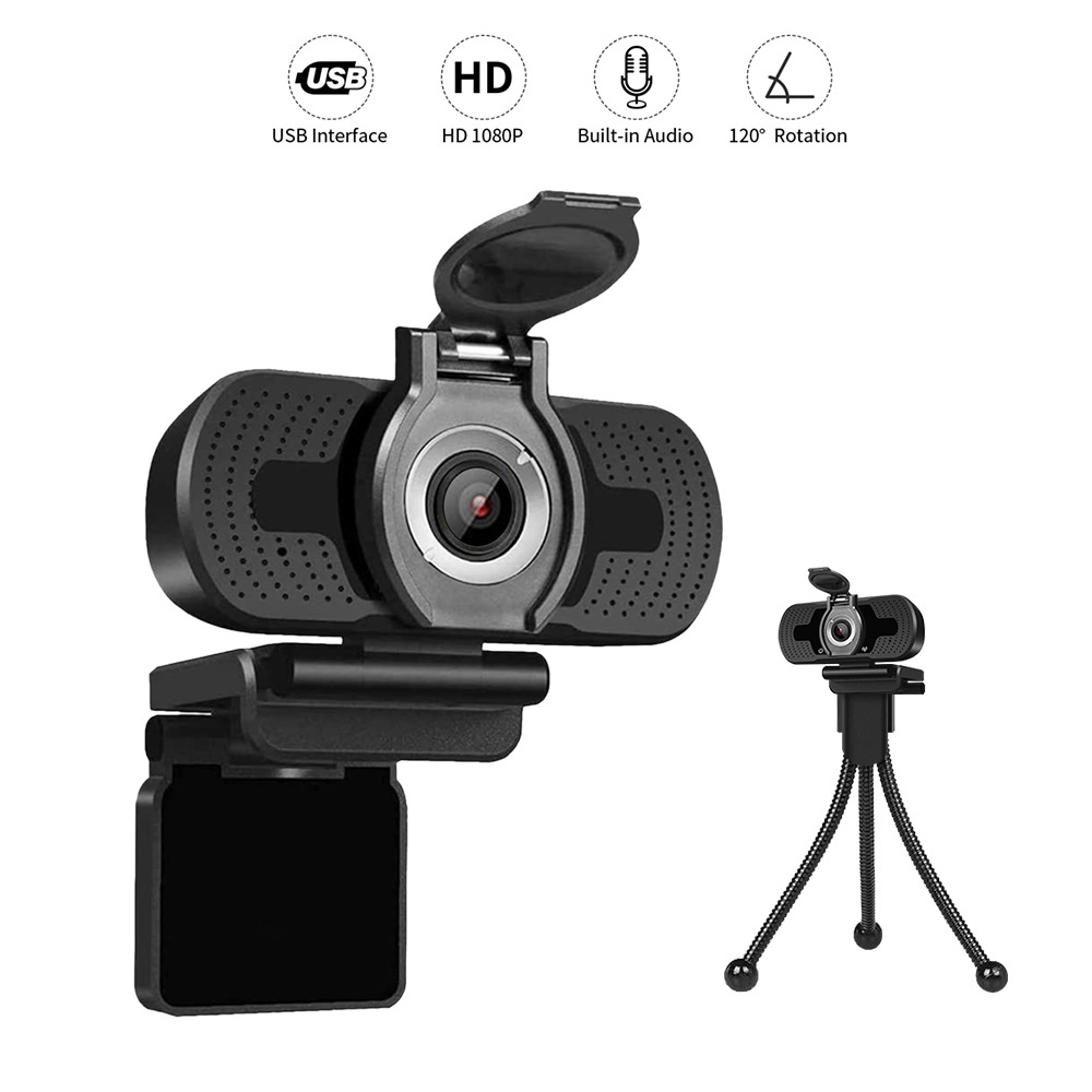 Hot Seller Loosafe HD Black CMOS USB camera 480P,1080P,5MP Webcam with tripod stand