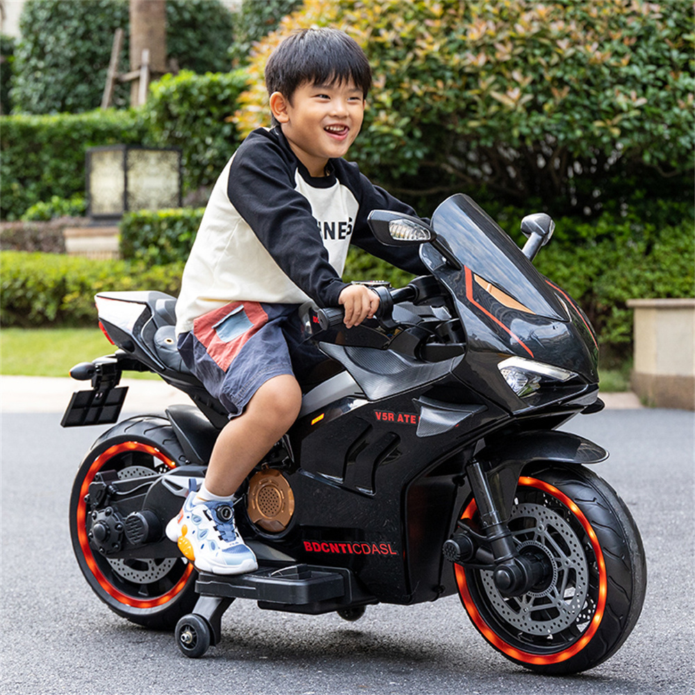 2 flash wheel children electric motorbike 2024 battery charger motorcycle for kids 8 years old