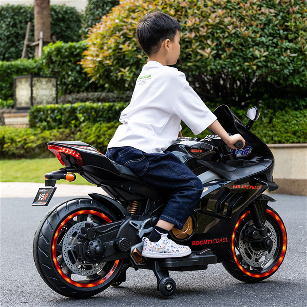 2 flash wheel children electric motorbike 2024 battery charger motorcycle for kids 8 years old