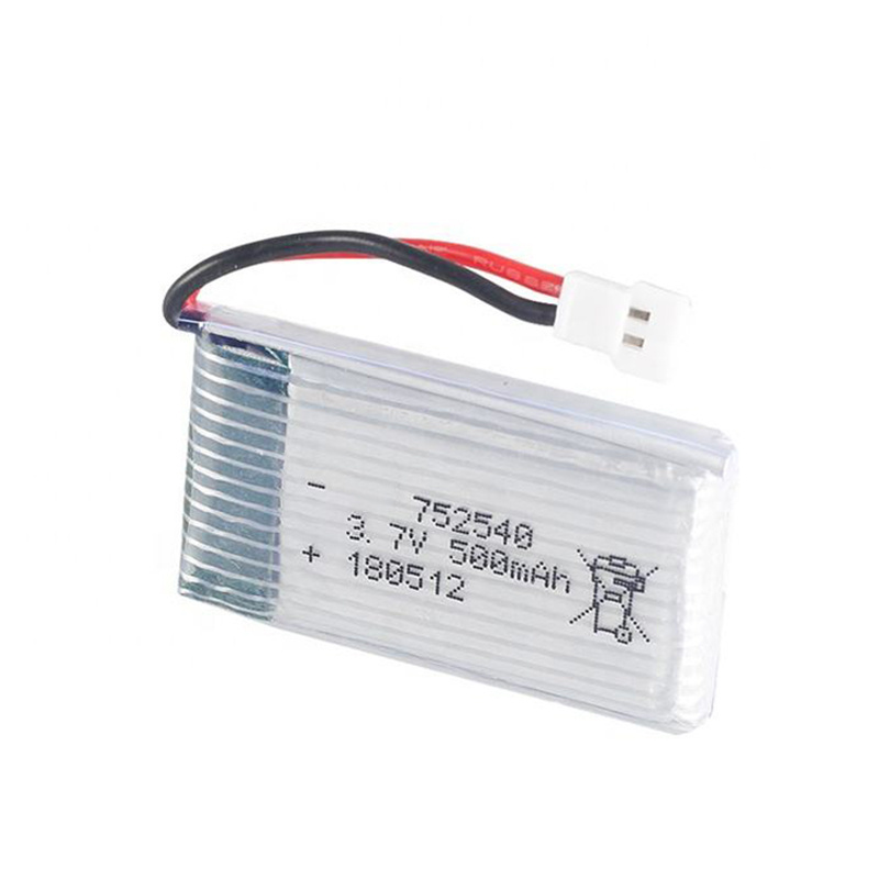 Lipo Battery Manufacturer 752540 500mAh Battery Lithium Polymer 3.7V 25C Rechargeable Battery Pack