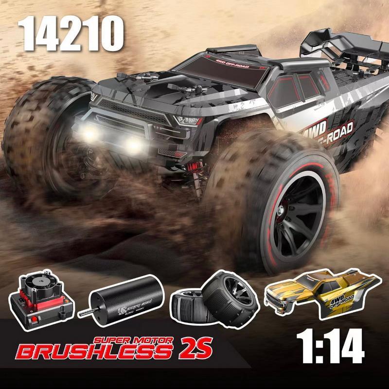 14210 Professional Racing Level 4WD 1/14 Brushless Motor Remote Control Car Off-Road Racing Desert Drift High Speed RC Truck