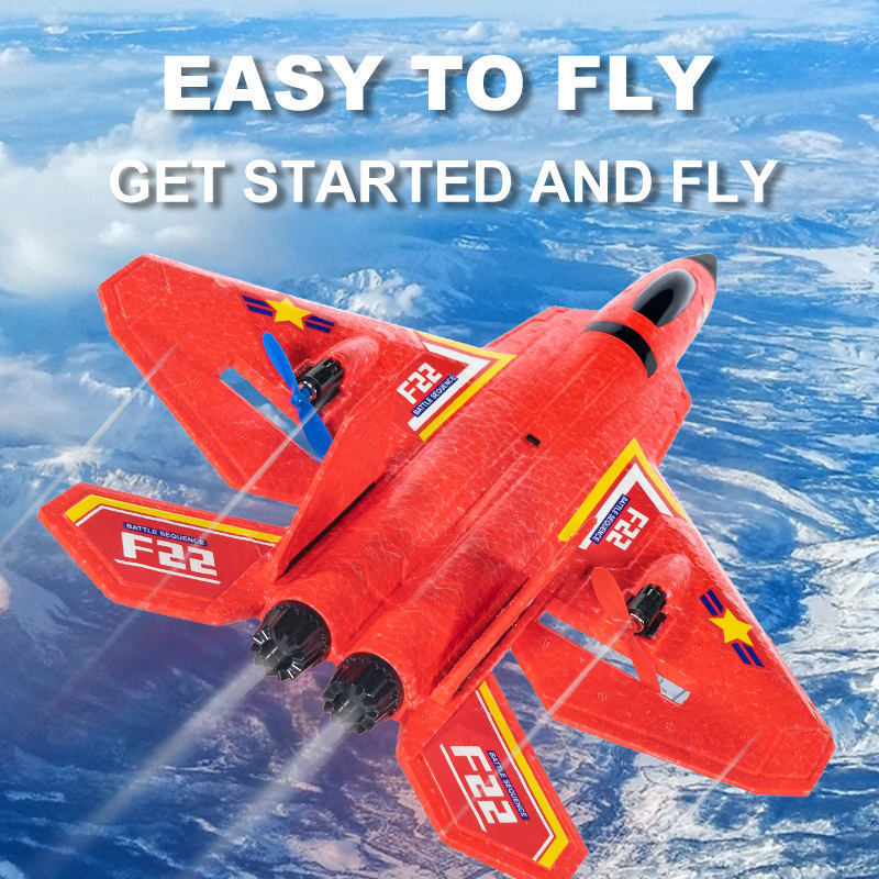 15mins Flying Remote Control Toy Plane F22 Jet Fighter RC Airplane 2.4G Kids Hobby EPP Foam Plane Glider Toys