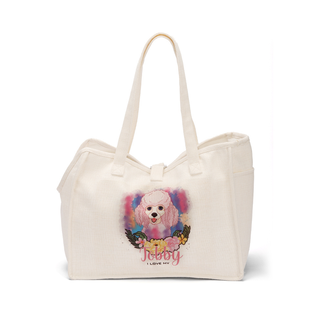 2023 Sublimation Blank Design Tote Linen Cat Dog Pet Carrier Bag