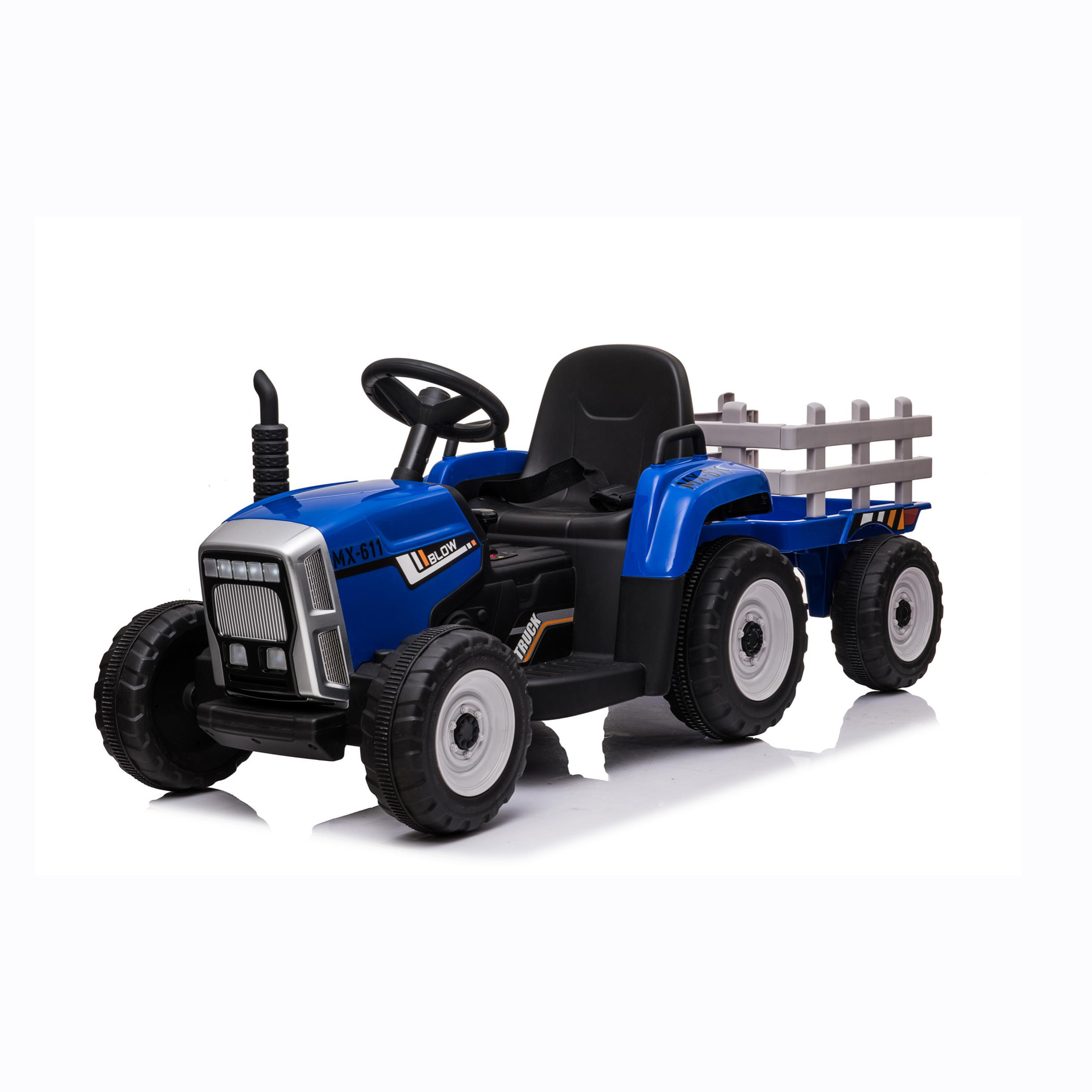 2022 hot design 12v battery kids ride on car 4 wheelers with 2speed tractor truck vehicle for children