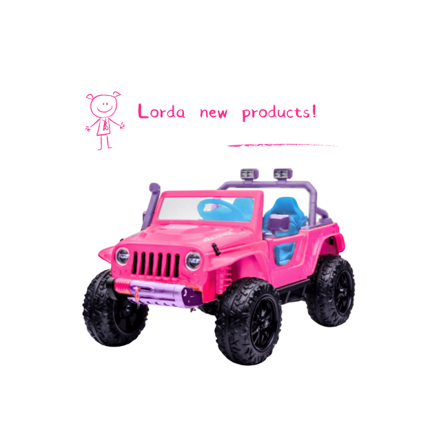 Lorda 2024 new pink outdoor toy car girls ride-on car 24V electric car kids color customization available