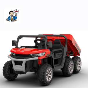 Children ride on 24V battery toy car 6X6 electric remote control  tractor for big kids 10 years old to drive