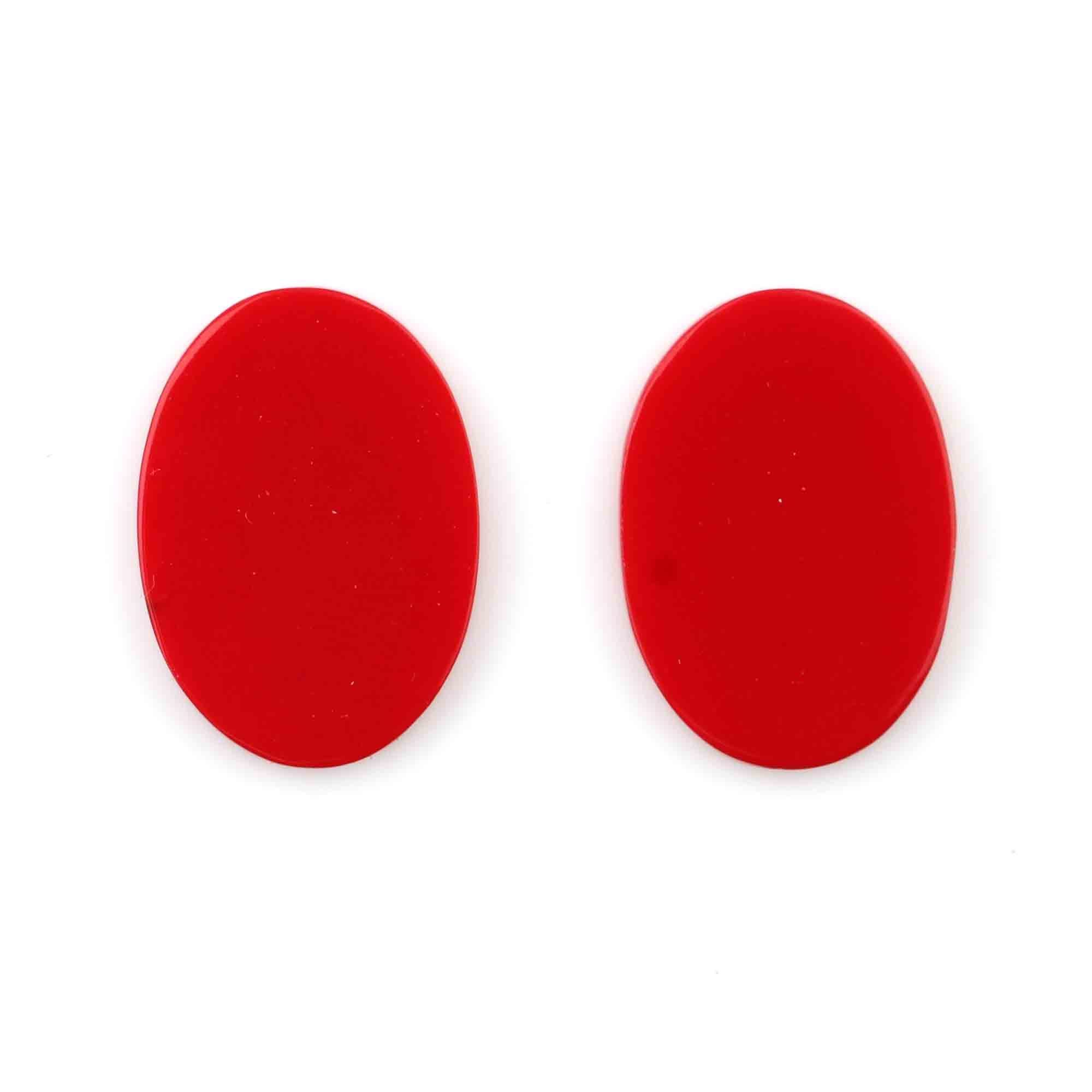 Top Quality Wholesale 12x19mm Smooth Oval Shape Red Coral Quartz Synthetic Loose Gemstone Jewelry Making Flat Stone Supplier