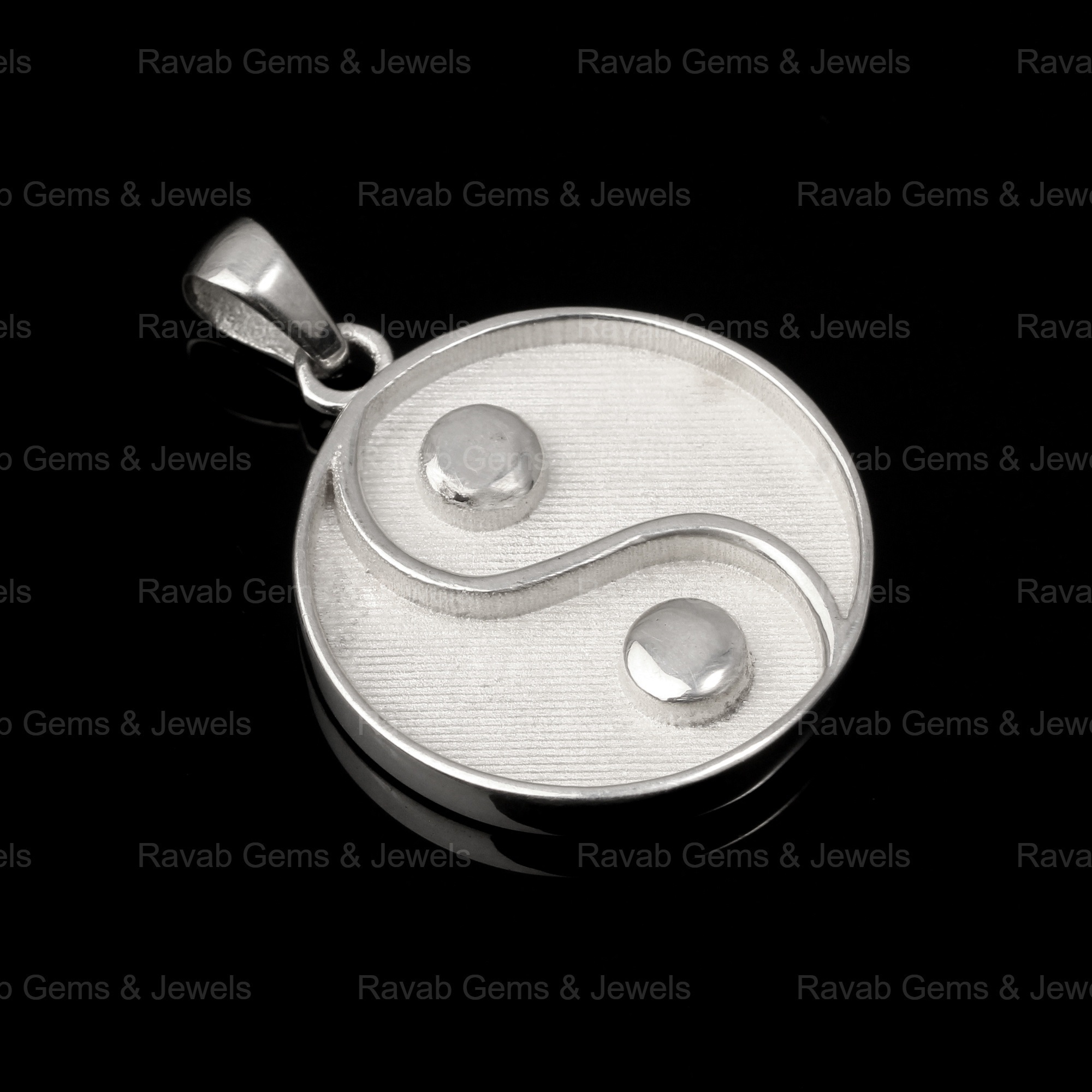 Genuine 925 Sterling Silver Ying Yang Blank Bezel Round Tray 22mm Pendant Collet Bezel Cup Blank Setting Making Finding Jewelry