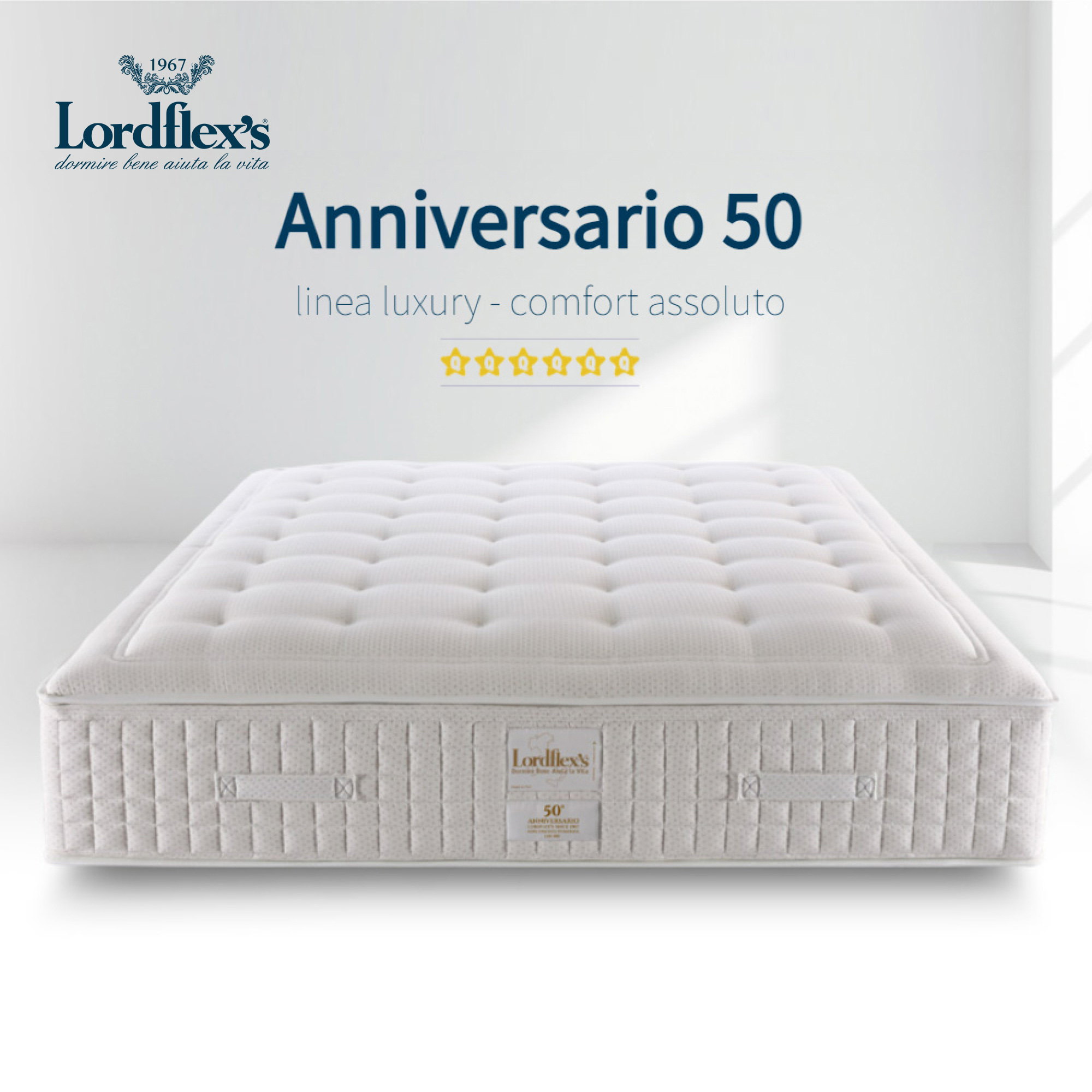 ANNIVERSARY 200x200 - spring mattress - Luxury line made in Italy  - absolute comfort - king size bed - home furniture