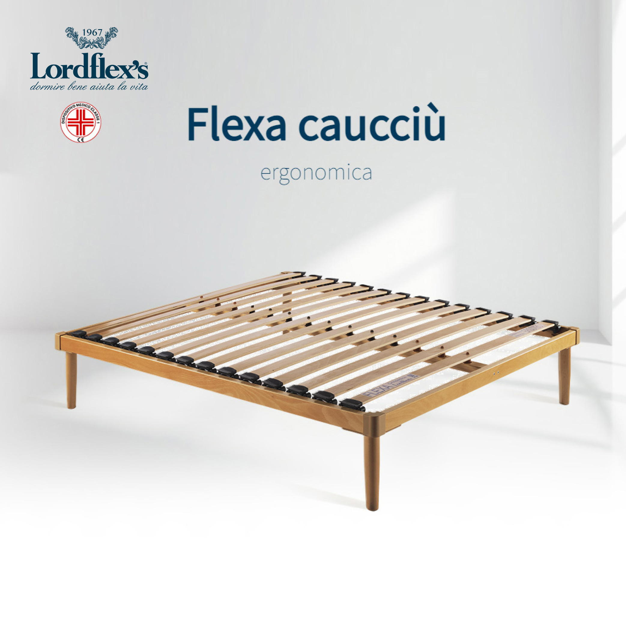 FLEXA CAUCCIU 180x200 Bed bases - tonifying - made in Italy - medical device class 1 - home furniture - bedroom sets