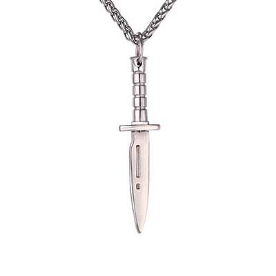 Cool Dagger Sword Necklace & Pendant Men Stainless Steel Jewelry