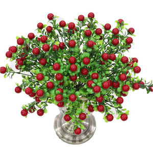 YDQG01 Decoration Small Fruits Plants Thanksgiving New Year Wedding Christmas Artificial Red Berry Branch