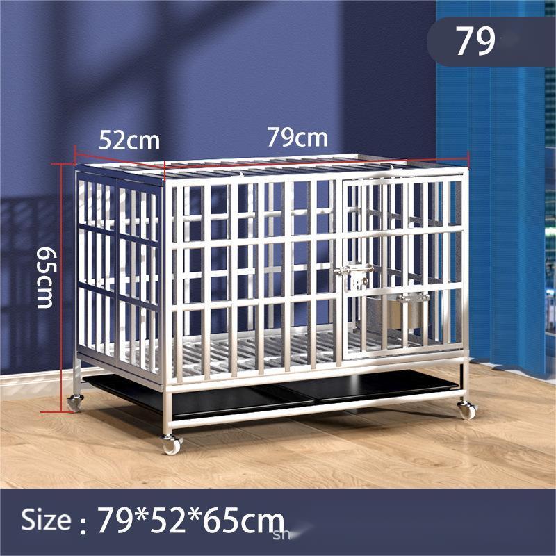 Heavy Duty Stainless Steel Dog Cage Kennel With Wheels For Small Dogs Teddy Pomeranian poodle 79#