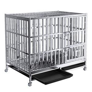 Wholesale Dog Crate Foldable Collapsible Metal Large Dog Cage Metal Kennels, Stackable Dog Cages For PET