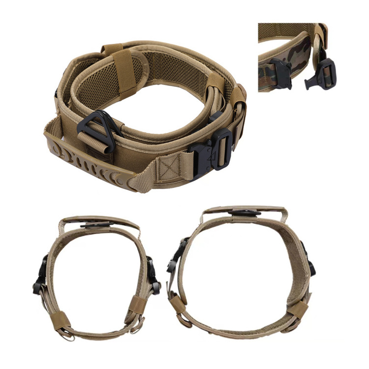 Custom Design Your Own Dog Collar Heavy Duty 2 Metal Buckles 1000D Waterproof Reflective Tactical Breakaway Dog Collars