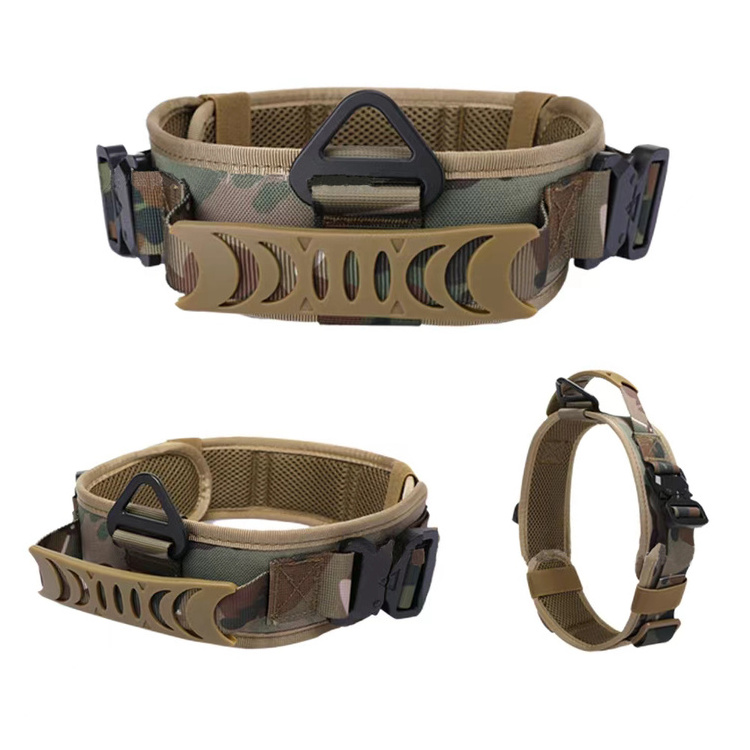 Custom Design Your Own Dog Collar Heavy Duty 2 Metal Buckles 1000D Waterproof Reflective Tactical Breakaway Dog Collars