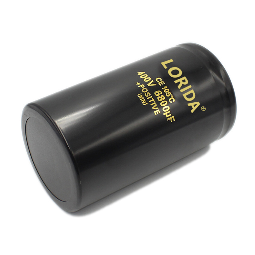 LORIDA Certified Supplier 400V 6800UF 76*105 Secure Screw Terminal Low Leakage Aluminum Sh Electrolytic Capacitor