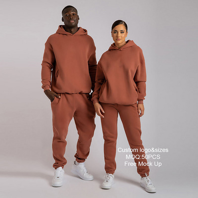 Custom 2 Piece men Jogger Sets High Quality Sweatpants and Hoodie Set Unisex Oversize Tracksuit Sweatsuit