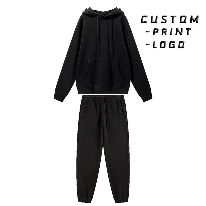 Custom logo Stacked Sets Sweat Suits pink sweatsuit men's sweatsuits with flare pants