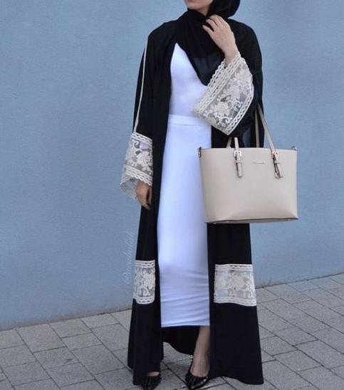 High quality muslim lace cardigan turkish women clothing dubai fashion abaya dress