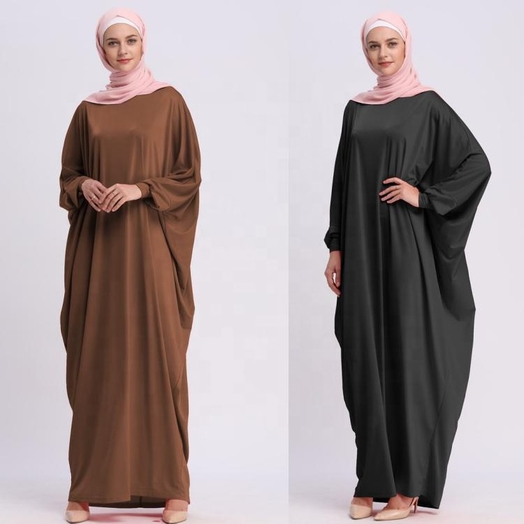 2019 new arrival high quality muslim arab thobe muslim women maxi dress soft jersey abaya