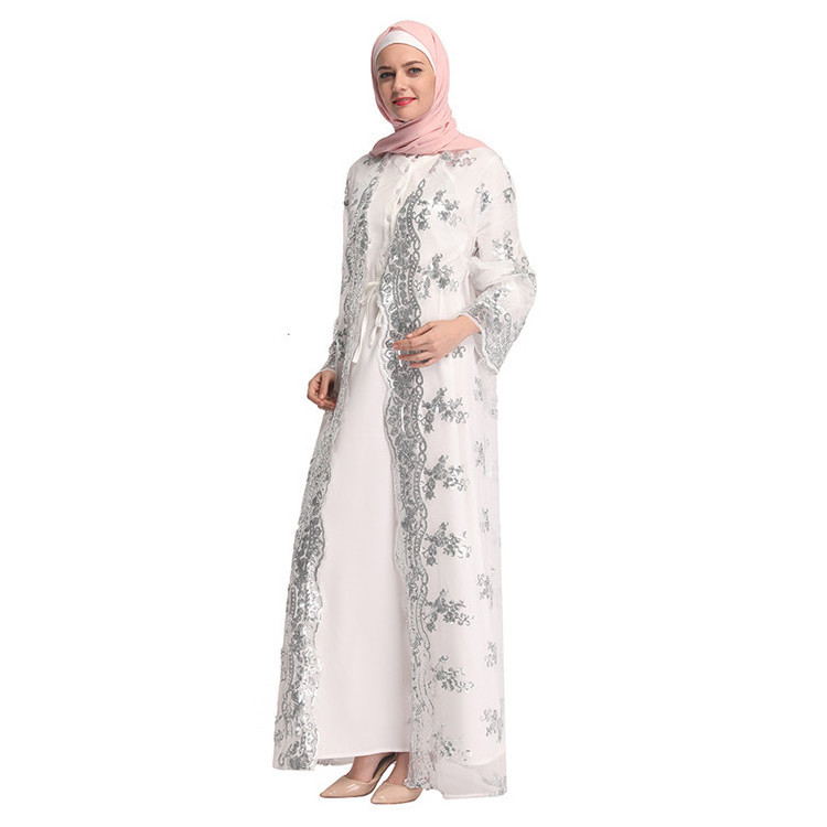 Lace 2019 Latest Designs Fashionable Women Black Cloak Haramain Thobe Men Muslim Clothing