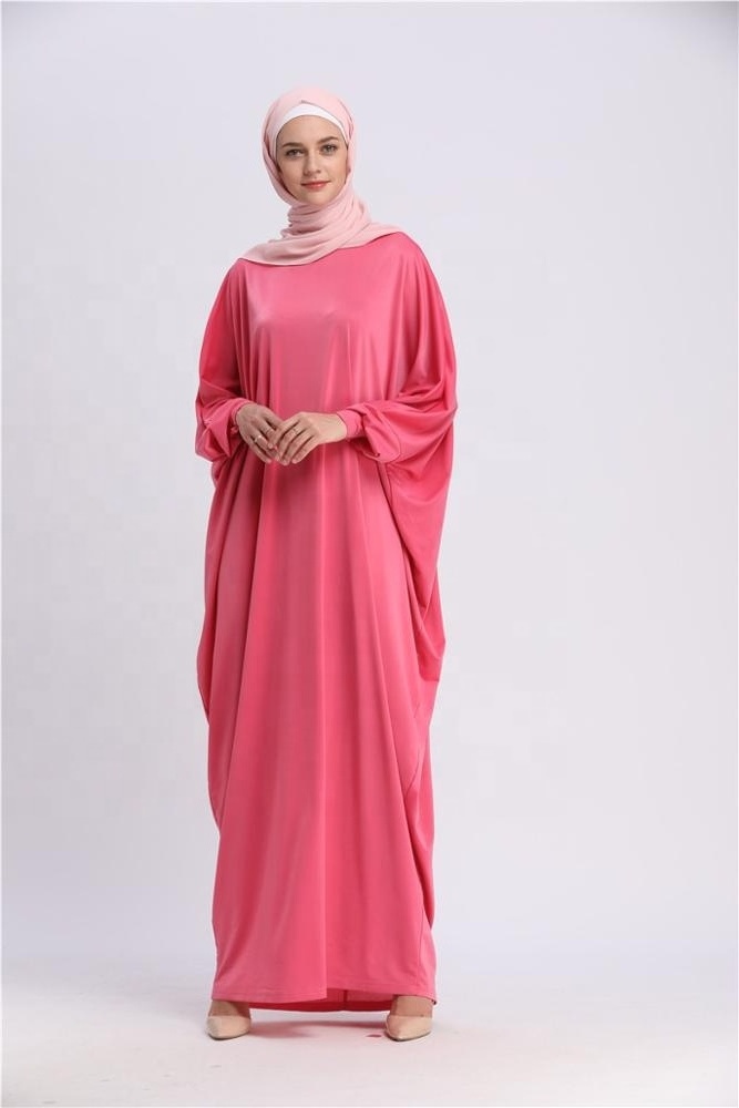 2019 new arrival high quality muslim arab thobe muslim women maxi dress soft jersey abaya