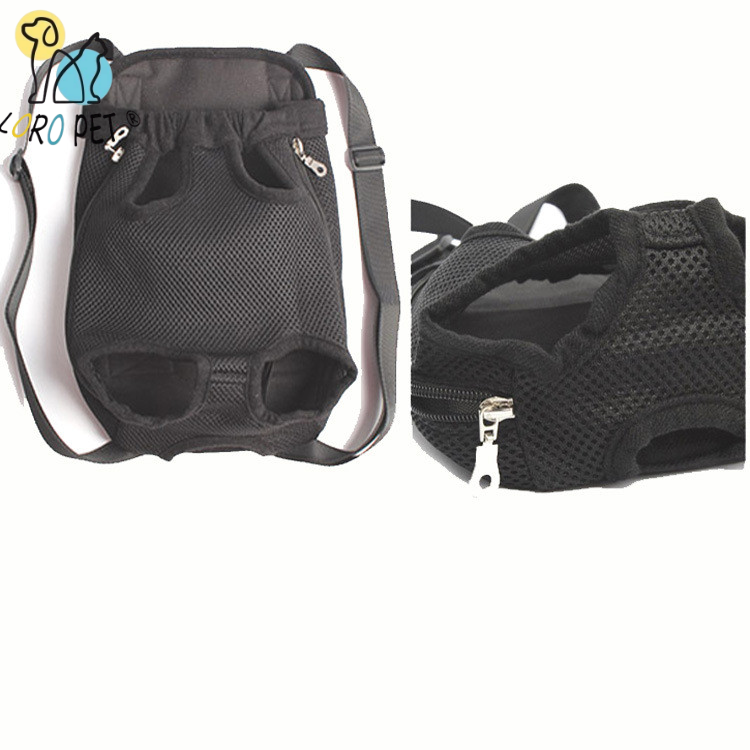 Breathable mesh fabric adjustable legs out chest front dog carrier for traveling