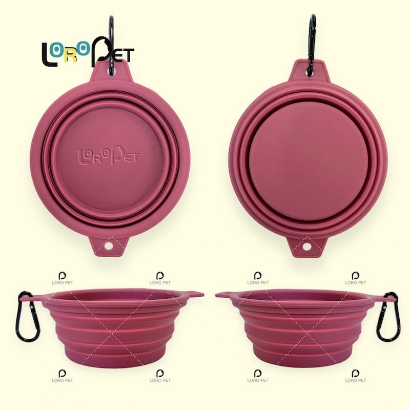 Collapsable Foldable Silicone Travel Outdoor Hiking Food Water Feeding Pet Cat Dog Bowl