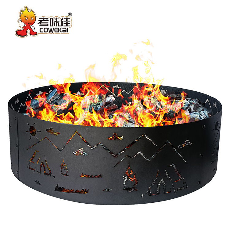 New Innovation High Quality Outdoor Camping Wood Burning Fire Pit 36 Inch Round Portable Steel Charcoal Fire With Wholesale