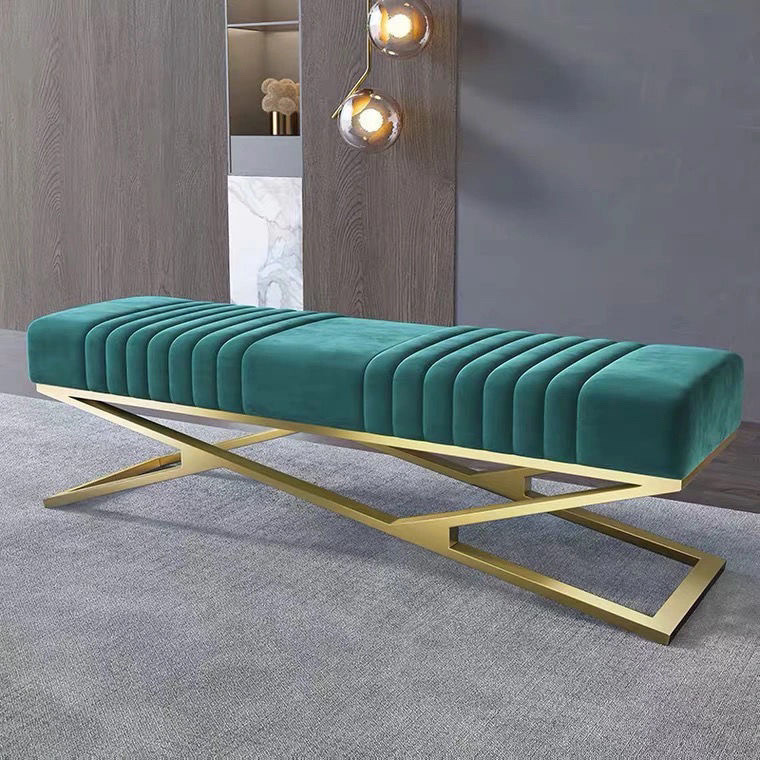 Light luxury wear shoes stool bed end bedside stool bedroom sofa stool modern simple cloakroom long bench