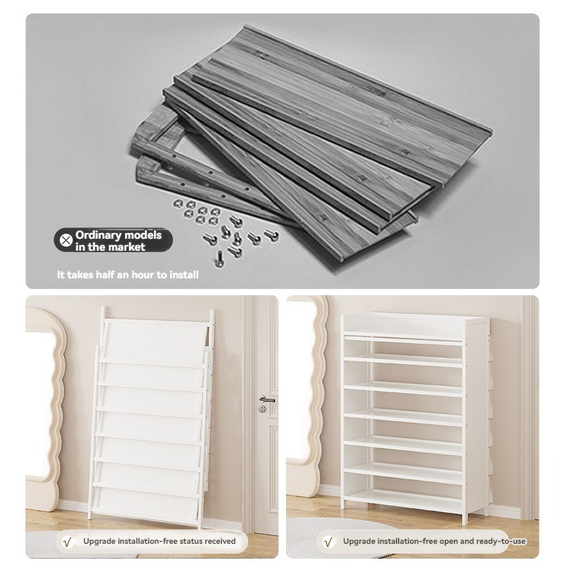 Factory supply Shoe Rack Plastic Shoe Storage Organizer solid Storage Shelf for entryway Closet