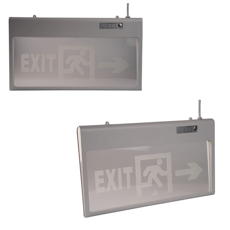 3W Glass Panel Ac220V Ip30 Nickel Cadmium Battery Emergency Light Exit Sign