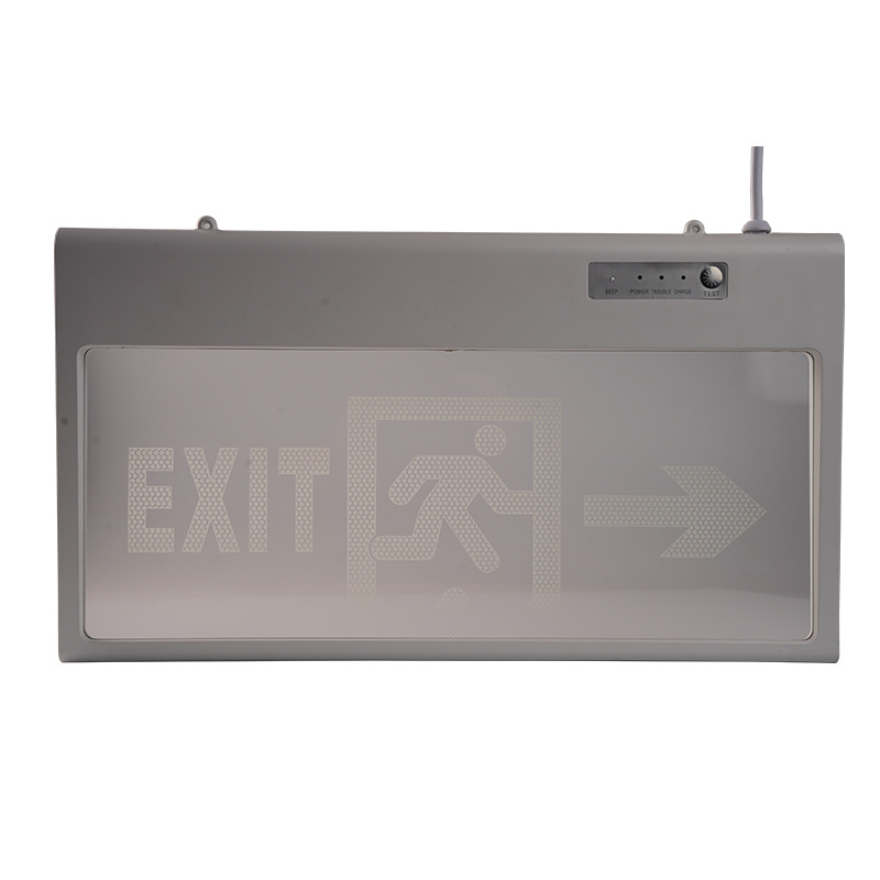 3W Glass Panel Ac220V Ip30 Nickel Cadmium Battery Emergency Light Exit Sign