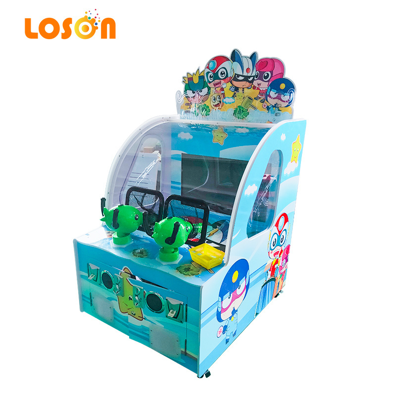 High Quality Happy Kids Ticket Prize Redemption Water Shooting Arcade Machine Video Game for Amusement Center