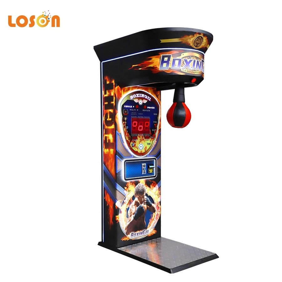 New kickboxer Coin operated kick electronic training vending arcade game  bag punching machines  boxing for entertainment center