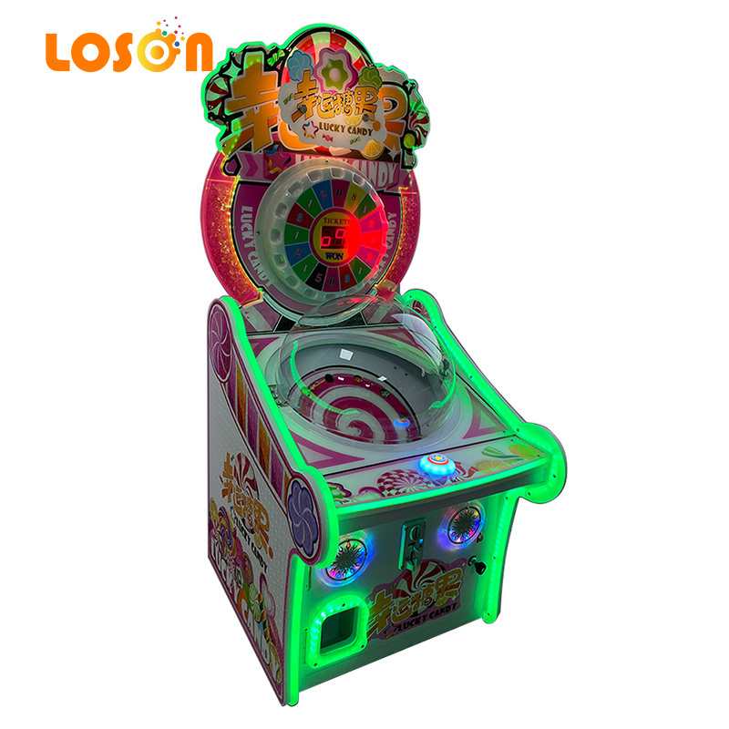 High Profitable Arcade Sugar bead mini Coin Operated Lottery Ticket candy gift children Amusement park game Machine